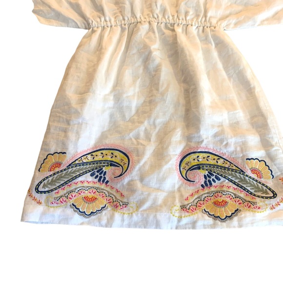 Boden White Dress with Multicolor Embroidery - Picture 7 of 12
